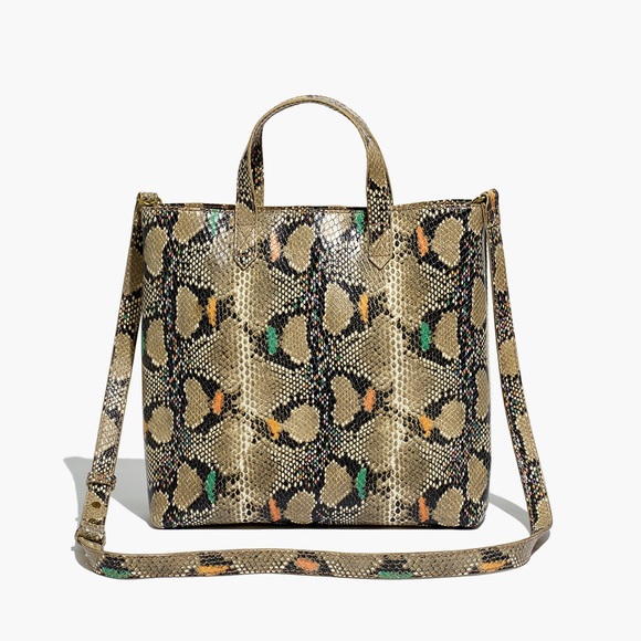Madewell Transport Crossbody Snake Zip Top New - Picture 1 of 12